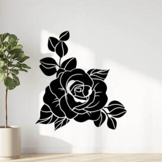 Sticker Autocollant ornement rose fleur  FLW21035