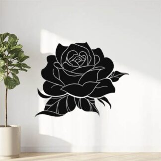 Sticker Autocollant rose fleur  FLW21036