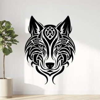 sticker autocollant loup chien animaux tribal 5 FNVVX