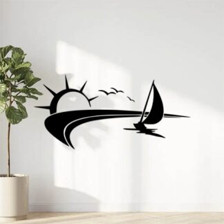 Sticker Autocollant Mer Voilier