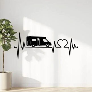 Sticker Autocollant Rythme Cardiaque Camping-Car