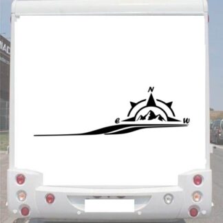 Sticker Autocollant Déco Boussole vague gauche