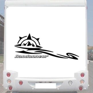 Sticker Autocollant Déco Boussole Randonneur Droite