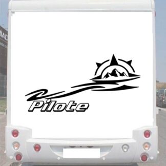 Sticker Autocollant Déco Boussole Pilote Gauche