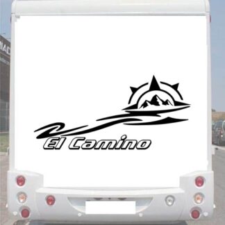 Sticker Autocollant Boussole El Camino gauche