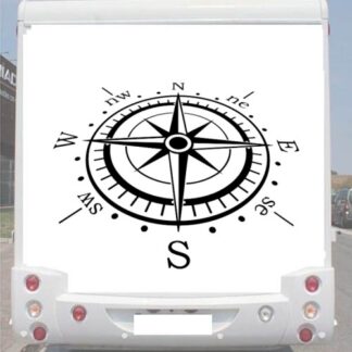 Sticker Autocollant Déco boussole inclinée 2
