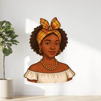 Autocollant Fille créole Guadeloupe décoration decostickerstore - GFU9OM