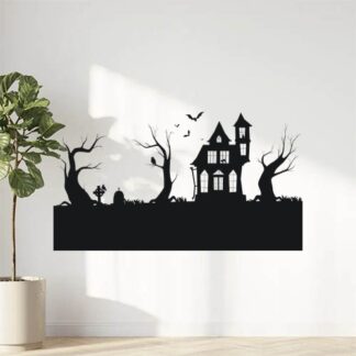 Sticker Autocollant paysage halloween  H14