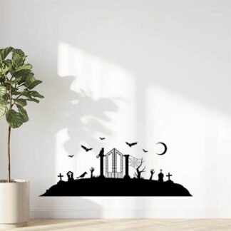 Sticker Autocollant paysage halloween  H16