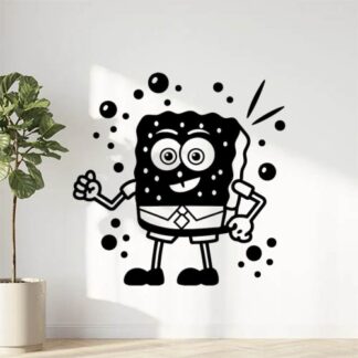 Sticker Autocollant bob eponge enfant hero  HE0903