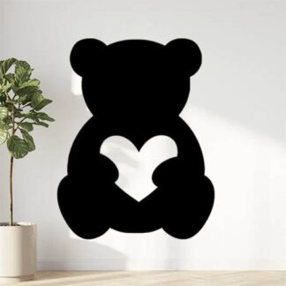 Sticker Autocollant ourson coeur animaux ours hero  HE0922
