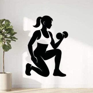 Sticker autocollant Fille fitness décoration decostickerstore - IGARZW