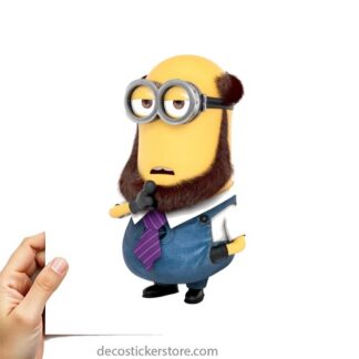 Sticker Autocollant  minion barbe imprimé IMP20231411