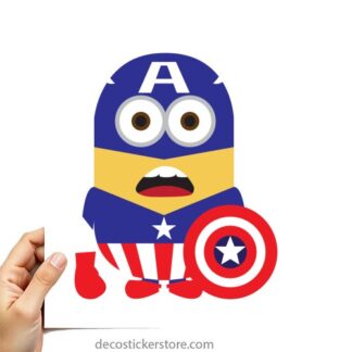 Sticker Autocollant  minion captain america imprimé IMP20231413