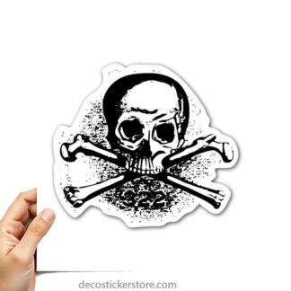 Sticker Autocollant tete de mort skull imprimé IMP2023201