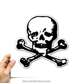 Sticker Autocollant tete de mort skull imprimé IMP2023207