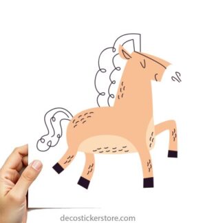 Sticker Autocollant cheval animal imprimé IMP2429