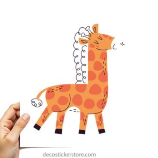 Sticker Autocollant girafe animal imprimé IMP2441