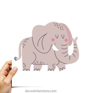Sticker Autocollant elephant  animal imprimé IMP2445
