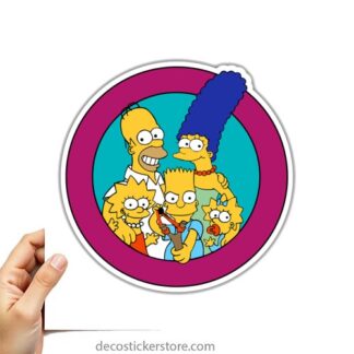 Sticker Autocollant famille simpson imprimé IMP2452