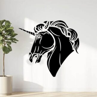 sticker autocollant licorne équidé cheval animaux 1 J02SI