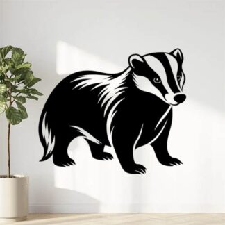 Sticker Autocollant blaireau chasse animaux  JL21