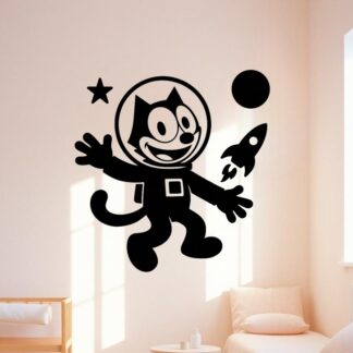 Sticker autocollant Felix le chat cosmonaute décoration decostickerstore - JXXJV3