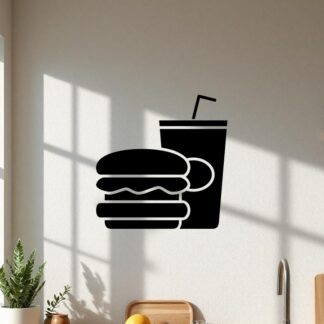 sticker autocollant hamburger nourriture restaurant 10 K3ZQA