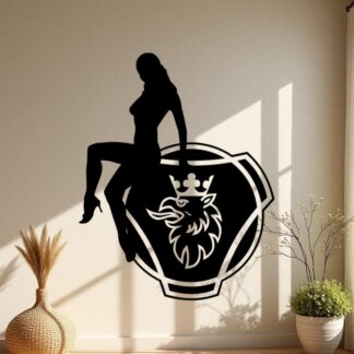Sticker Autocollant Scania Pinup assise camion K87298