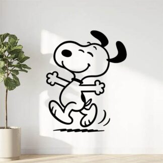 Sticker autocollant Snoopy joyeux danse décoration decostickerstore - KP7KQT