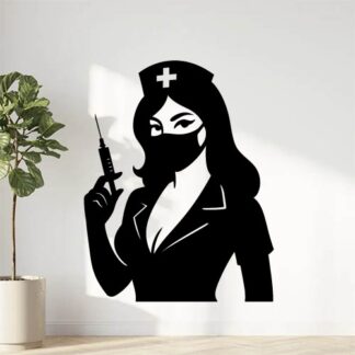 Sticker autocollant Infirmière sexy mystérieuse décoration decostickerstore - KT7DZM