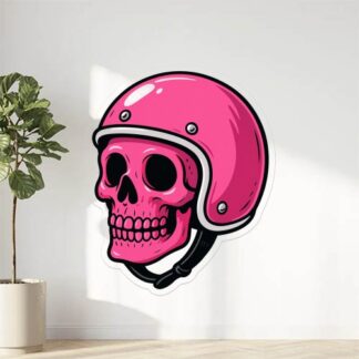 Autocollant Harley tête de mort rose et fun décoration decostickerstore - KTV312