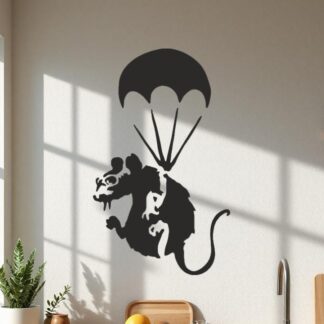 Sticker Autocollant     Rat Parachute street art L87291