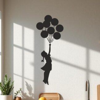 Sticker Autocollant     La Fille Aux Ballons street art L87292