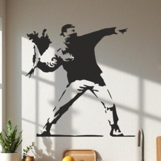 Sticker Autocollant     Rage The Flower Thrower street art L87295