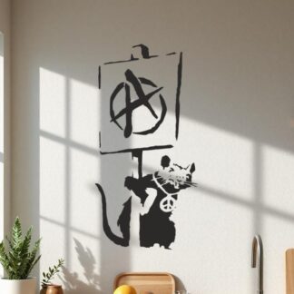 Sticker Autocollant     Rat Anarchiste street art L87297