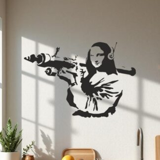 Sticker Autocollant     Mona Lisa Lance Roquette street art L87299