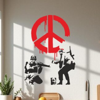 Sticker Autocollant     Soldiers Painting Peace Couleur street art L87307