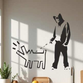 Sticker Autocollant     Chien Qui Aboie street art L87320