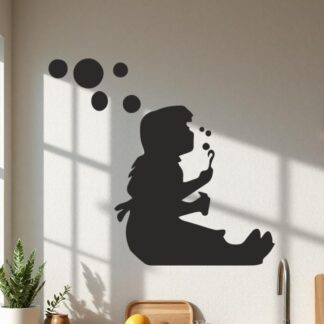 Sticker Autocollant     La Fille aux Bulles street art L87322