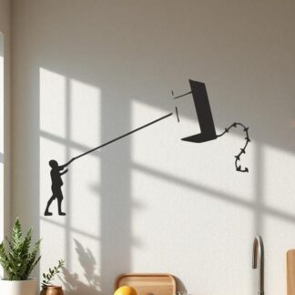 Sticker Autocollant     Frigo Cerf Volant street art L87324