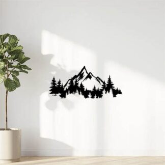 Sticker Autocollant forêt  montagne  LB23