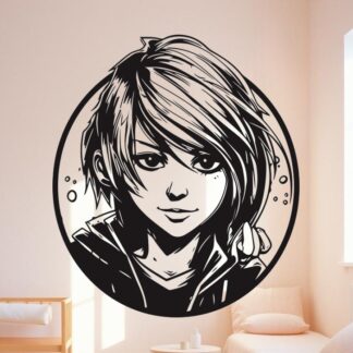Sticker Autocollant fille manga  M126