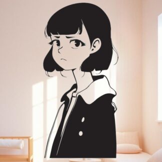 Sticker Autocollant fille manga  M128