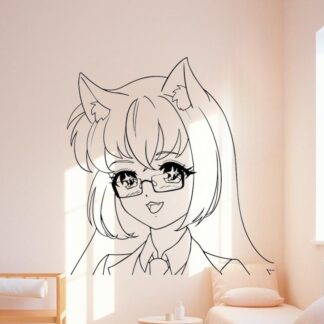 Sticker Autocollant fille manga  M129