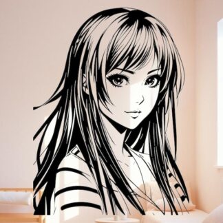 Sticker Autocollant fille manga  M130