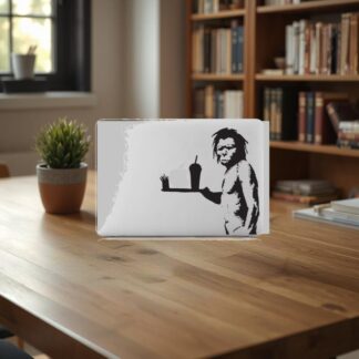 Sticker Autocollant banksy caveman macbook  MB0940