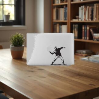 Sticker Autocollant banksy thrower man macbook  MB0947
