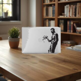 Sticker Autocollant banksy waiting in vain macbook  MB0949