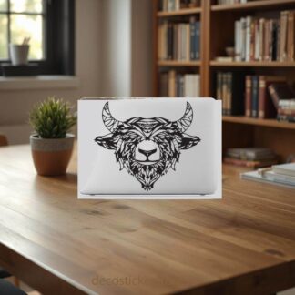 Sticker Autocollant yack noir macbook  MB0969